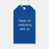 Bowling Buttone Fünfte Geburtstagsfeier Geschenkanhänger (Rückseite)