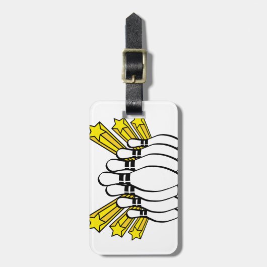 Bowling Buttone Gepäckanhänger (Vorderseite vertikal)