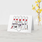 Bowling Buttone Karte (Gelbe Blume)