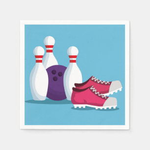 Bowling Buttone niedlich Bowling Geburtstagsparty Serviette