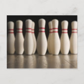 Bowling Buttone Postkarte (Vorderseite)