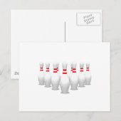 Bowling Buttone: Postkarte (Vorne/Hinten)