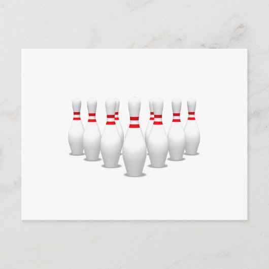 Bowling Buttone: Postkarte (Vorderseite)