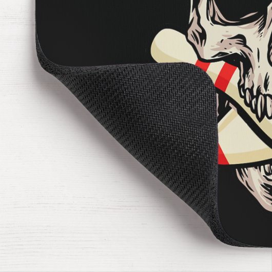 Bowling Buttone Retro Skelett Kopf Bowling Bal Mousepad (Ecke)