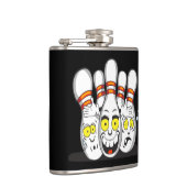 Bowling-Buttone, schwarz Flachmann (Rechts)