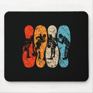 Bowling Buttone Silhouette Männer Frauen Kinder Bo Mousepad