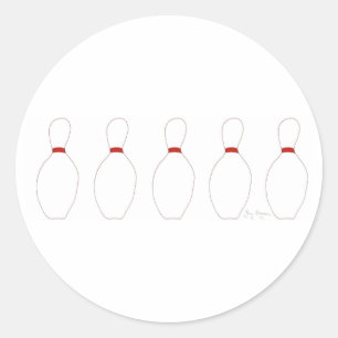 Bowling Buttone Sticker