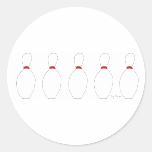 Bowling Buttone Sticker (Vorderseite)