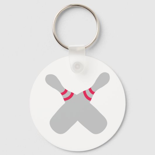 Bowling Buttone überschritten Schlüsselanhänger (Vorderseite)