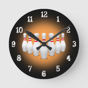 Bowling Buttone: Uhr