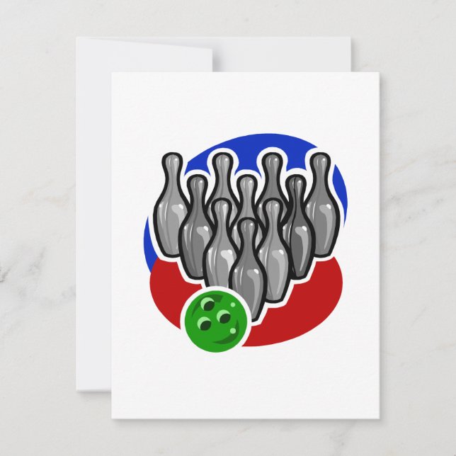 Bowling Buttone und Ball (Vorderseite)