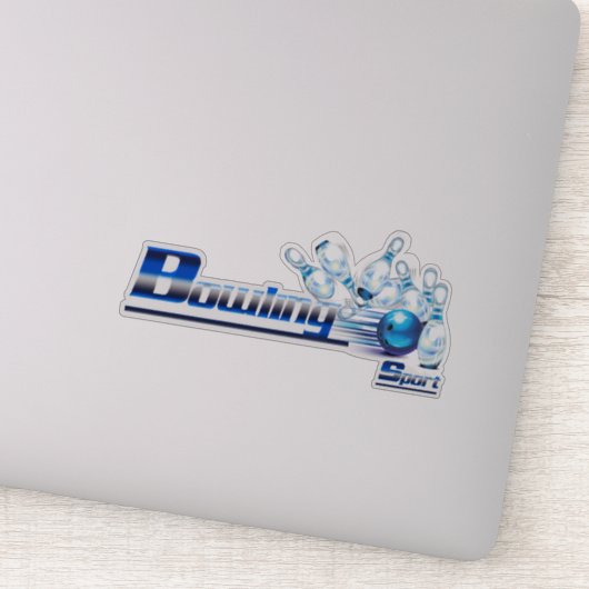 Bowling Buttone und Ball Aufkleber (Detail)