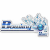 Bowling Buttone und Ball Aufkleber (Vorderseite)