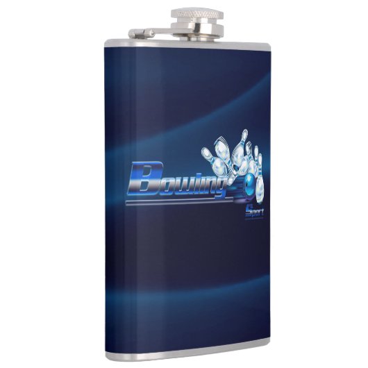 Bowling Buttone und Ball Flachmann (Rechts)