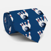 Bowling Buttone und Ball Krawatte (Gerollt)