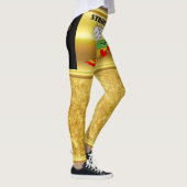 Bowling Buttone und Ball mit dem Wort STRIKEOLOGIS Leggings (Rechts)