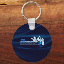 Bowling Buttone und Ball Schlüsselanhänger