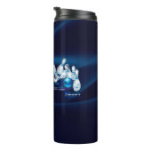 Bowling Buttone und Ball Thermosbecher (Nach rechts gedreht)