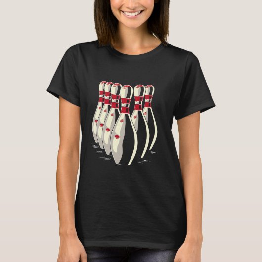 Bowling Buttone Vector T-Shirt (Vorderseite)