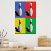 Bowling Buttone Wall Pop Art Design Poster (Küche)