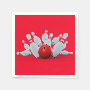 Bowling Buttons Bowling Geburtstagsfeier Serviette