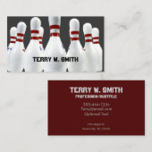 Bowling Buttons Business Card Visitenkarte (Vorne/Hinten)