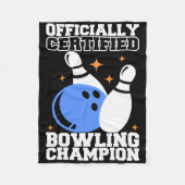 Bowling Byll Bowler Outfit Bowling Champion Fleecedecke (Vorderseite)