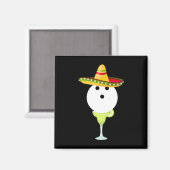 Bowling Byll mit Sombrero und Margarita Sport Chat Magnet (Vorderseite/Rückseite)
