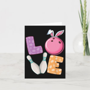 Bowling Byll und Buttone Bunny Ears Ei Jagd Este Karte