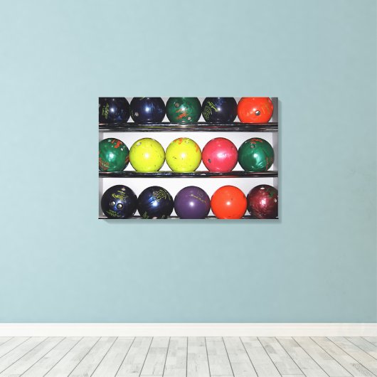 Bowling Canvas Print Leinwanddruck (Insitu (Holzboden))