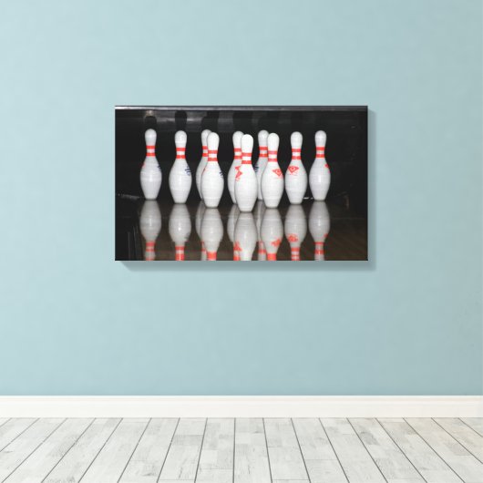 Bowling Canvas Prints Leinwanddruck (Insitu (Holzboden))