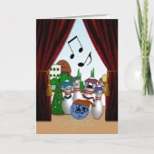 Bowling Carol Feiertagskarte (Vorderseite)