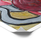 Bowling Cat Folk Art Fun Sport Malerei Poster (Ecke)