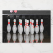 Bowling Champagn Label Schaumweinetikett (Einzelnes Label)