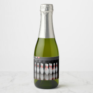 Bowling Champagn Label Schaumweinetikett