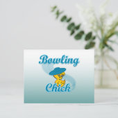 Bowling Chick #3 Postkarte (Stehend Vorderseite)