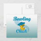 Bowling Chick #3 Postkarte (Vorne/Hinten)