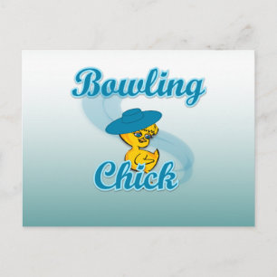 Bowling Chick #3 Postkarte