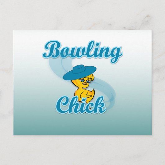 Bowling Chick #3 Postkarte (Vorderseite)