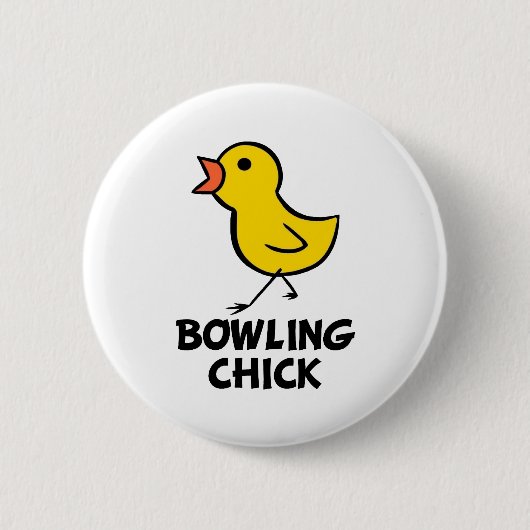 Bowling Chick Button (Vorderseite)