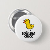 Bowling Chick Button (Vorne & Hinten)