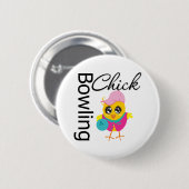 Bowling Chick Button (Vorne & Hinten)