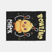 Bowling Chick Funny Chicken Athlete Bowler Men Wom Fleecedecke (Vorderseite (Horizontal))