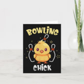 Bowling Chick Funny Chicken Athlete Bowler Men Wom Karte (Vorderseite)