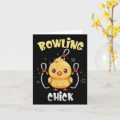 Bowling Chick Funny Chicken Athlete Bowler Men Wom Karte (Gelbe Blume)