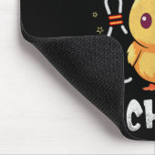 Bowling Chick Funny Chicken Athlete Bowler Men Wom Mousepad (Ecke)