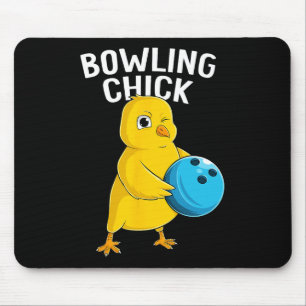 Bowling Chick Funny Women Girls Bowling Niedlich Mousepad