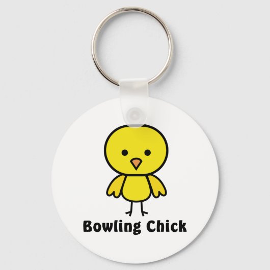 Bowling Chick Gear Schlüsselanhänger (Vorderseite)