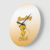 Bowling Chick Große Wanduhr (Winkel)