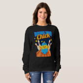 Bowling Chick I Bowling Button Skittles Bowling Cl Sweatshirt (Vorne ganz)